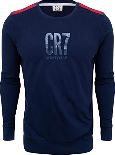 CR7 Men's Long Sleeve Pyjama Set Juego de Pijama, Azul Marino, M para Hombre