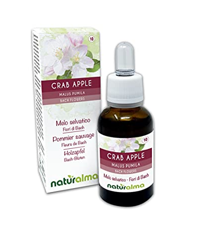 Crab apple o Manzano silvestre (Malus pumila) Flores de Bach Naturalma | No. 10 | Gotas 30 ml | Extracto líquido sin alcohol | Esencias florales | Vegano y libre de alcohol