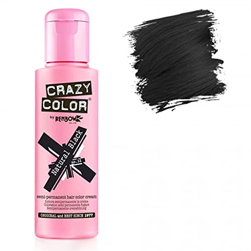 Crazy Color Natural Black Nº 32 - Crema colorante del cabello semi-permanente