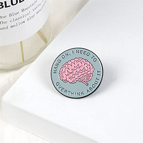 Creativo goteo ansiedad insignia aleación alto grado cerebro pensamiento patrón personaje broche aceite insignia esmalte Pin