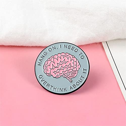 Creativo goteo ansiedad insignia aleación alto grado cerebro pensamiento patrón personaje broche aceite insignia esmalte Pin