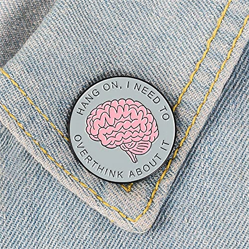 Creativo goteo ansiedad insignia aleación alto grado cerebro pensamiento patrón personaje broche aceite insignia esmalte Pin