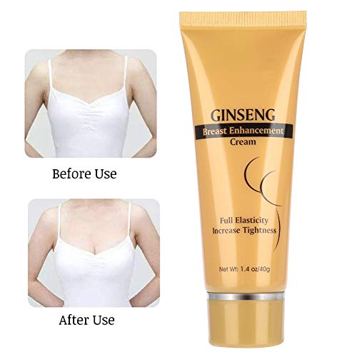 Crema de aumento de senos de 40g, Crema de aumento de senos de ginseng natural Crema reafirmante de levantamiento de senos Suplemento para el cuidado de la piel de busto grande