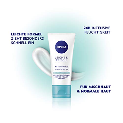 Crema de día Nivea ligera y fresca, para piel mixta, 50 ml, 50 ml