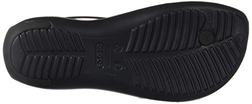 Crocs Sexi Flip Women Mujer Chanclas, Negro (Black/Black), 38/39 EU