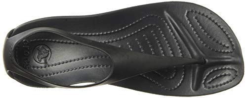 Crocs Sexi Flip Women Mujer Chanclas, Negro (Black/Black), 38/39 EU