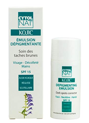 CYTOLNAT® Kojic 30 ml – Emulsión Despigmentante 30 ml – Cuidado de manchas marrones - Cara, escote, manos - SPF 15.