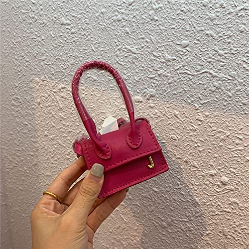 DAJIA Bolsos de Mensajero de Marca Super Mini para Mujer, Bolso pequeño de Cuero PU de diseñador Famoso, Bonito Bolso con Letra J para Mujer, Bandolera