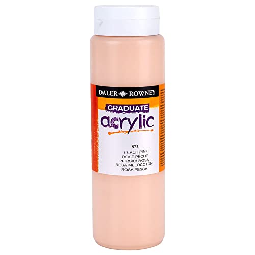 Daler-Rowney Graduate Acrylic 500ml Paint Ink Bottle - Port Pink