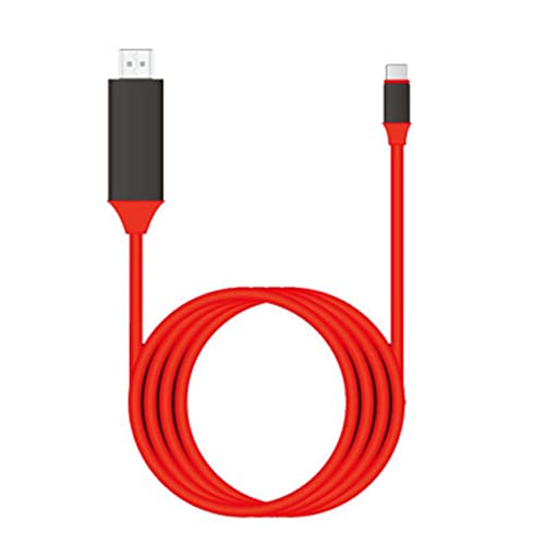 DDyna Tipo C a HDMI compatible con línea de alta definición Push Treasure Typc-C a HDMI Cable adaptador compatible con Mac-Book/S8 Cable adaptador