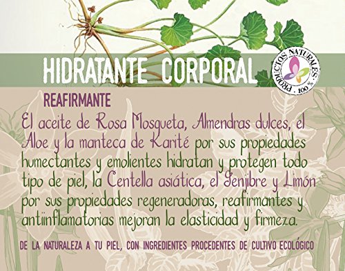 Decolores | Crema Hidratante Corporal Reafirmante 250ml con Rosa Mosqueta, Almendras Dulces, Manteca de Karité, Centella Asiática | Con Aloe Ecológico | Para el Cuidado de la Piel