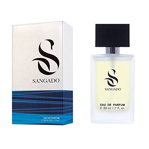 DEEP BLUE de SANGADO, Perfume para Hombres, Larga Duración de 8-10 horas, Olor Lujoso, Amaderada Aromática, Francesas Finas, Extra Concentrado (Eau de Parfum), Un Gran Regalo, Spray de 50 ml