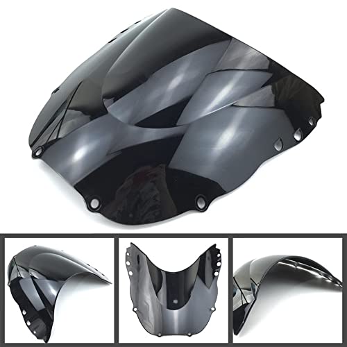 エンジン Deflector de Parabrisas Pantalla de Viento Parabrisas Compatible con HON-DA CBR 900RR 900 RR 919 1998 1999 Burbuja Doble de Parabrisas CBR 919 CBR900RR 900RR CBR900 98 99 (Color : Negro)