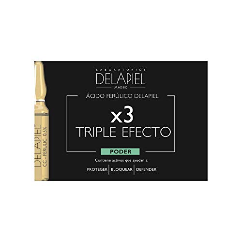 Delapiel Serum Facial Poder - Ácido Ferúlico y Vitamina C - 15 Ampollas - 30 ml