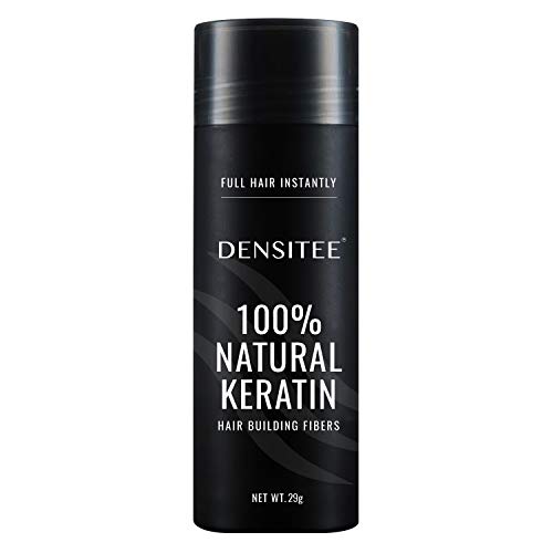 Densitee - Fibras Capilares de Queratina para la Caida de Cabello 29gr - Keratin Fibers para la Perdida de Cabello en Hombres y Mujeres - Disimula al Instante Calvicie - (Castaño Oscuro)