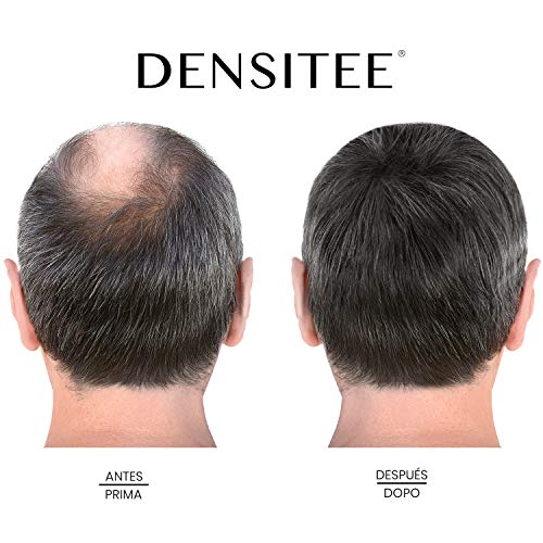 Densitee - Fibras Capilares de Queratina para la Caida de Cabello 29gr - Keratin Fibers para la Perdida de Cabello en Hombres y Mujeres - Disimula al Instante Calvicie - (Castaño Oscuro)