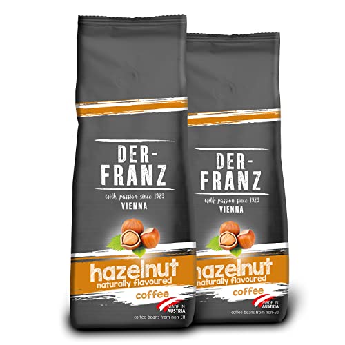 DER-FRANZ - Café aromatizado con avellana natural, molido, 500 g (paquete de 2)