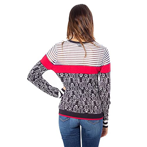 Desigual Pullover Los Angeles Suter Pulver, Azul (Ibiza 5106), XS para Mujer