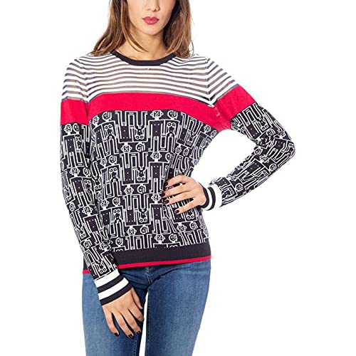 Desigual Pullover Los Angeles Suter Pulver, Azul (Ibiza 5106), XS para Mujer