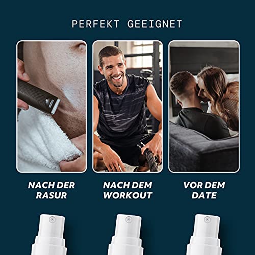 Desodorante íntimo en spray para hombre 'Ball Game' – Desodorante para el cuidado íntimo after shave para frescor y contra los olores en la zona íntima, 50ml, de Groomed Rooster – MADE IN GERMANY