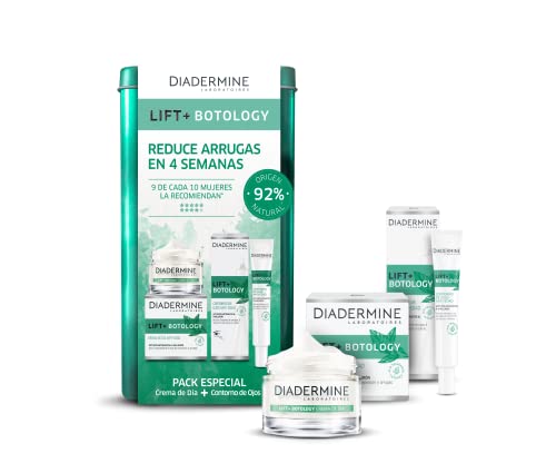 Diadermine - Set De Cuidado Facial Botology - Crema De Día 50ml - Contorno De Ojos 5ml - Reduce Arrugas En 4 Semanas, Blanco