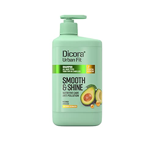 Dicora UrbanFit Champú Smooth&shine Para Todo Tipo De Cabellos 800 Ml, Blanco, Aguacate