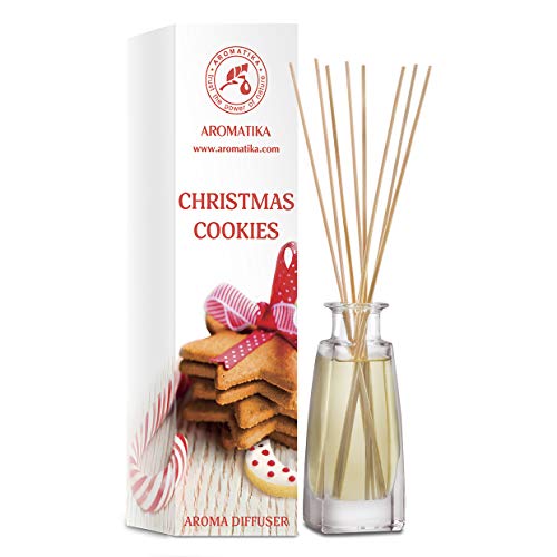 Difusor Aroma Galletas de Navidad 100ml - Difusor de Lengüeta - Fragancia de la Habitación - Fragancia para el Hogar - Ambientador - Difusor Aroma Galletas de Navidad - Regalo