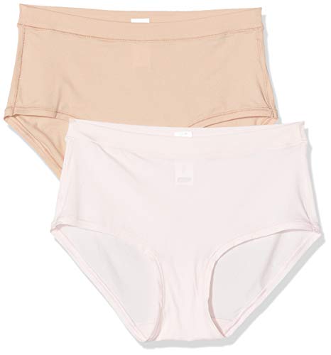 Dim Shorty Body Mouv X2 Culotte, Multicolor (Rose Ballerine/New Skin 8yb), 44 (Pack de 2) para Mujer