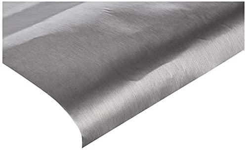 Dintex Vinilo Autoadhesivo Metal INOX Minirollo, Gris, 67,5 cm x 1,5 m