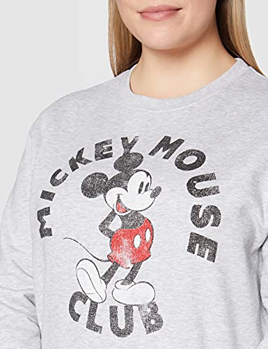 Disney Mickey Mouse Club Sudadera, Gris (Sport Grey), 40 para Mujer