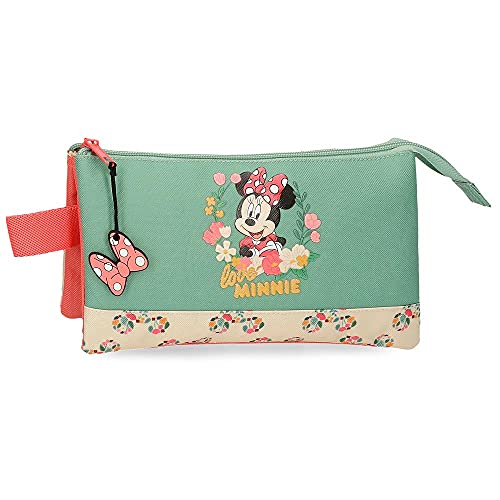 Disney Minnie Golden Days Estuche Tres Compartimentos Multicolor 22x12x5 cms Poliéster