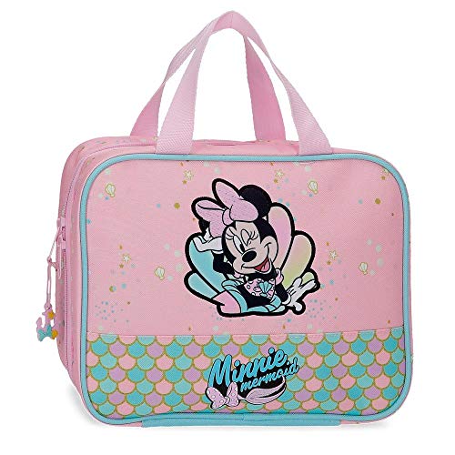 Disney Minnie Mermaid Nececer Adaptable Rosa 25x20x11 cms Poliéster