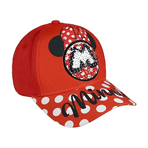 Disney Minnie Mouse Gorra, Rojo, 56 cm para Niños