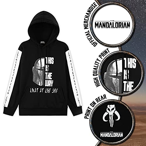 Disney Sudadera Niño de The Mandalorian, Regalos para Niños, Sudadera Adolescente 7 - 14 Años (Negro, 11-12 años)