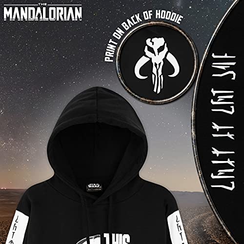 Disney Sudadera Niño de The Mandalorian, Regalos para Niños, Sudadera Adolescente 7 - 14 Años (Negro, 11-12 años)