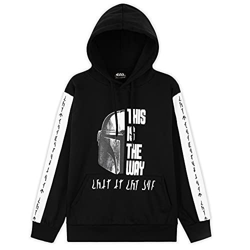 Disney Sudadera Niño de The Mandalorian, Regalos para Niños, Sudadera Adolescente 7 - 14 Años (Negro, 11-12 años)