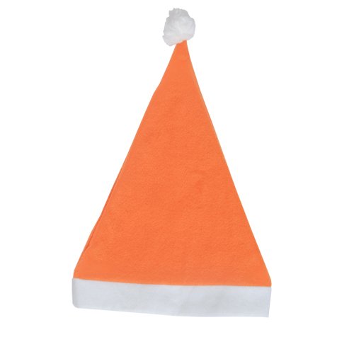 DISOK Lote de 50 Gorros de Papa Noel Naranjas - Gorros de Papa Noel para Navidad Muy Baratos, Originales