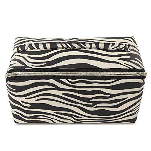 Dizdvizd Bolsas de Aseo para Mujeres y Niñas, Neceser de Viaje, Impermeable Organizador de Cosméticos - Zebra