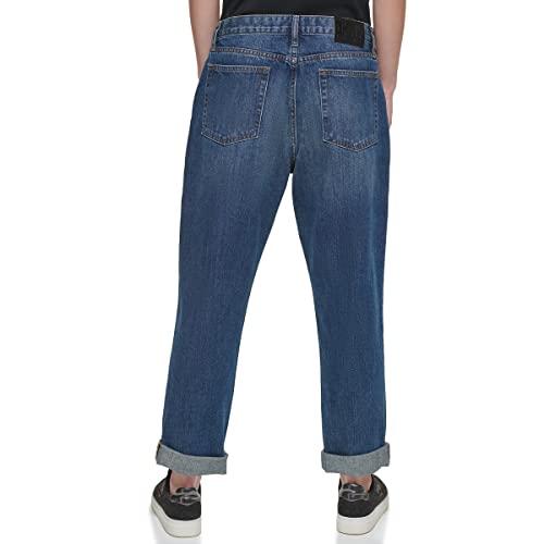 DKNY Broome High Rise Vintage Jeans, Dark Wash, 36 para Mujer