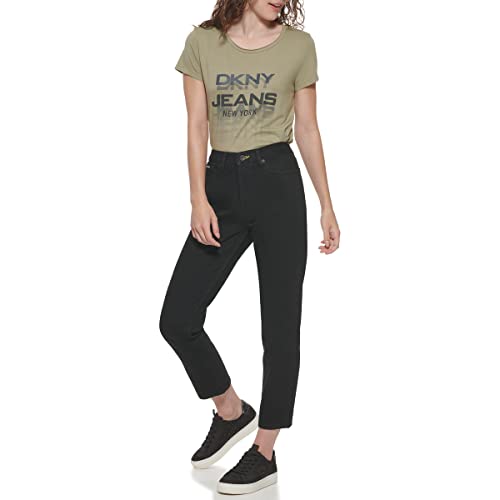 DKNY Broome High Rise Vintage Jeans, Negro, 36 para Mujer