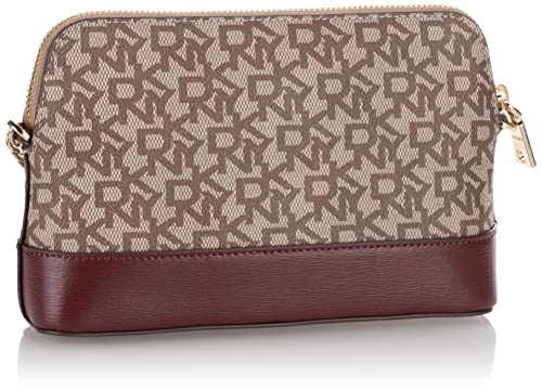 DKNY Bryant Logo Bolso de Hombro Beige/Rojo