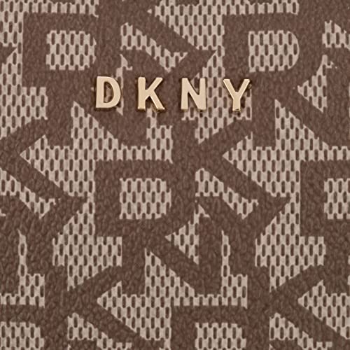 DKNY Bryant Logo Bolso de Hombro Beige/Rojo