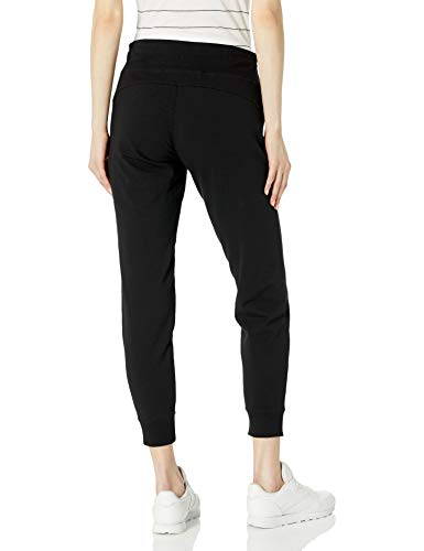 DKNY SPORT Logo Drawcord Joggers Pantalones de chándal, Black, Large De Las Mujeres