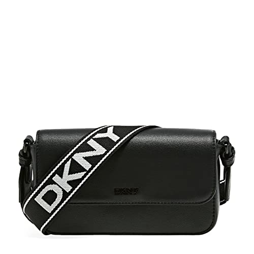 DKNY Winonna, Bandolera De Las Mujeres, Black Logo Black, One Size