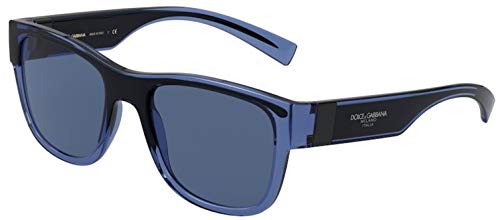 Dolce & Gabbana 0DG6132 Gafas, Transparent Blue/Black, 54 para Hombre