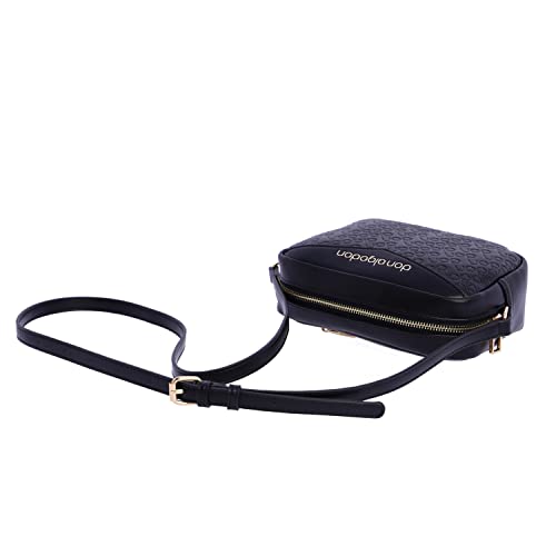 DON ALGODON Bolso Bandolera Paris para Mujer, Negro, 21(Ancho) x 8(Fondo) x 15(Alto) cm