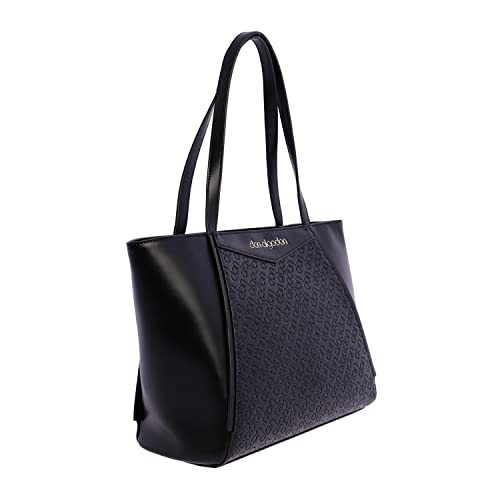 DON ALGODON Bolso de Mujer Shopper Ariadna, Negro, 32cm(Ancho) x 14cm(Fondo) x 26cm(Alto)