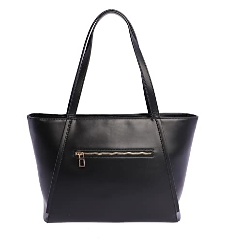 DON ALGODON Bolso de Mujer Shopper Ariadna, Negro, 32cm(Ancho) x 14cm(Fondo) x 26cm(Alto)