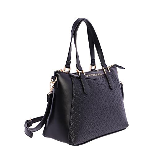 DON ALGODON Mujer, Bolso de Mano, Negro, 30(Ancho) x 13(Fondo) x 21(Alto) cm