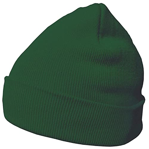 DonDon Gorro de Invierno Gorro de Abrigo diseño clásico Moderno y Suave Verde Pino